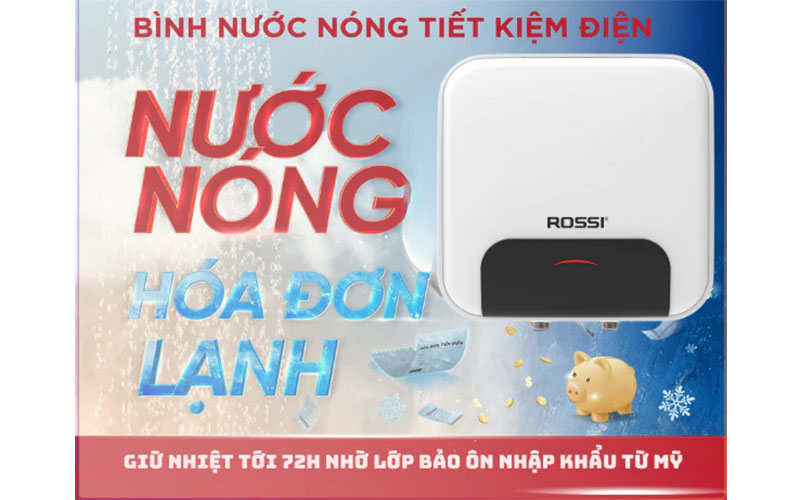 Bình nóng lạnh gián tiếp Rossi Blanc RBC-20SQ - Hàng chính hãng