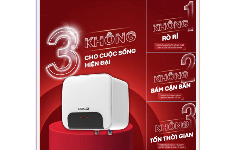 Bình nóng lạnh gián tiếp Rossi Blanc RBC-20SQ - Hàng chính hãng