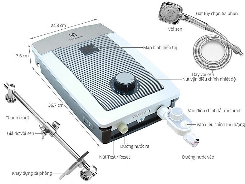 Máy nước nóng trực tiếp Electrolux EWE-451TX-DCC2