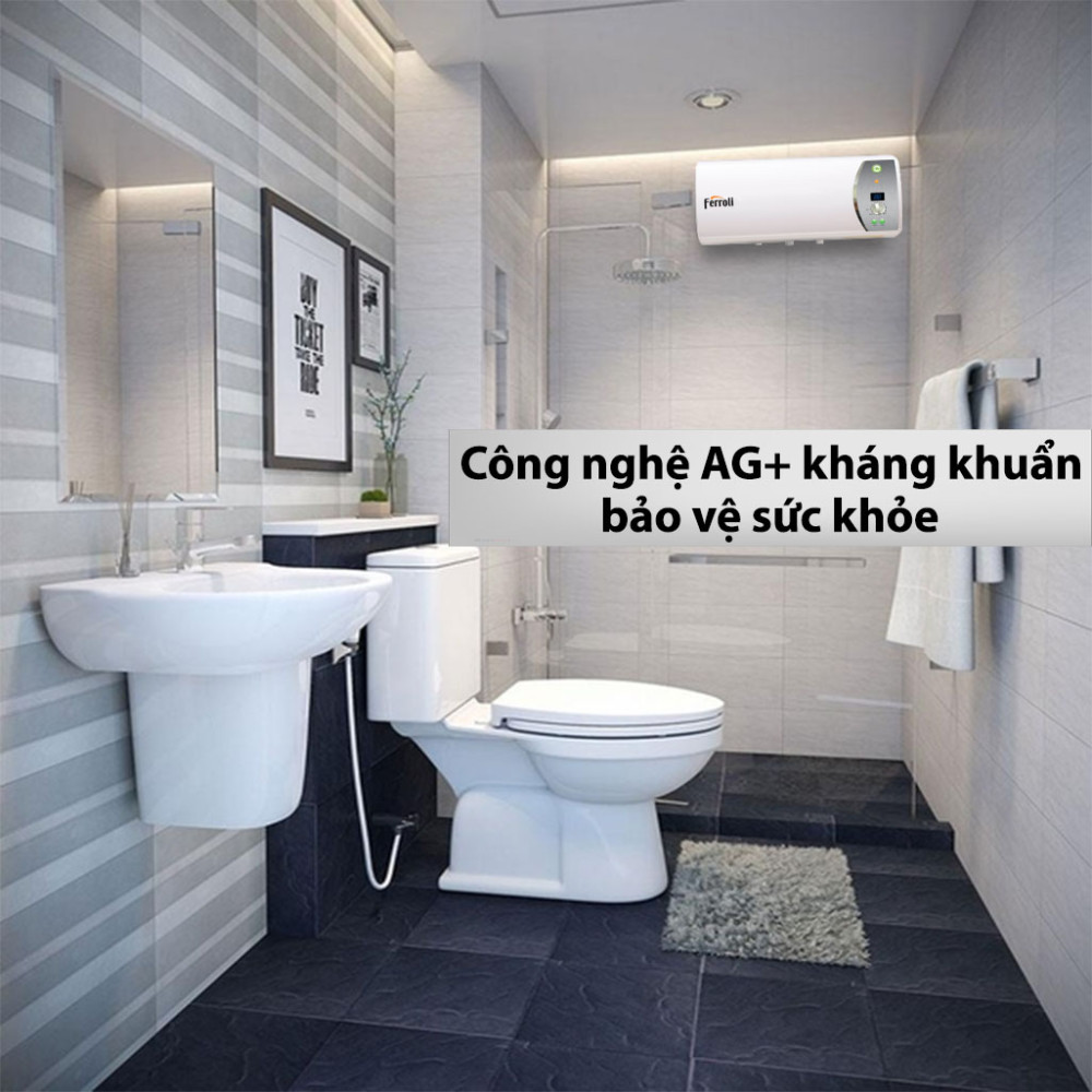 Bình nước nóng Ferroli VERDI Ag+ 15L  ứng dụng công nghệ khử khuẩn Ag+ bảo vệ sức khỏe