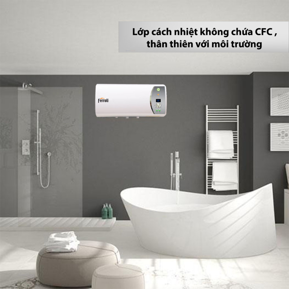 Bình nước nóng Ferroli VERDI Ag+ 15L lớp cách nhiệt dày giữ nhiệt hiệu quả