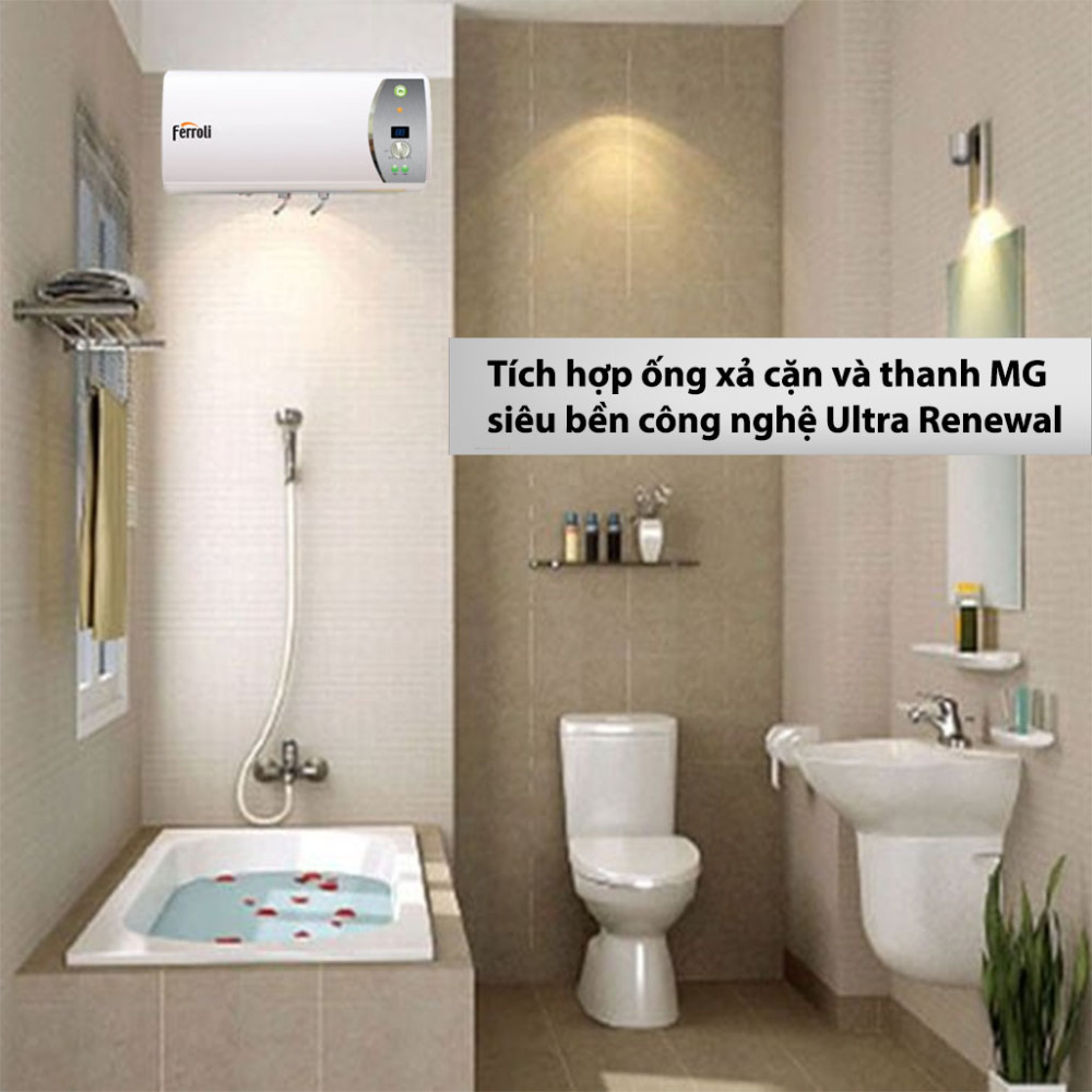 Bình nước nóng Ferroli VERDI Ag+ 15L tính năng an toàn cao