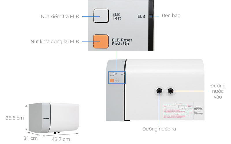 Máy nước nóng Panasonic DH-15HAMVW - Hàng chính hãng