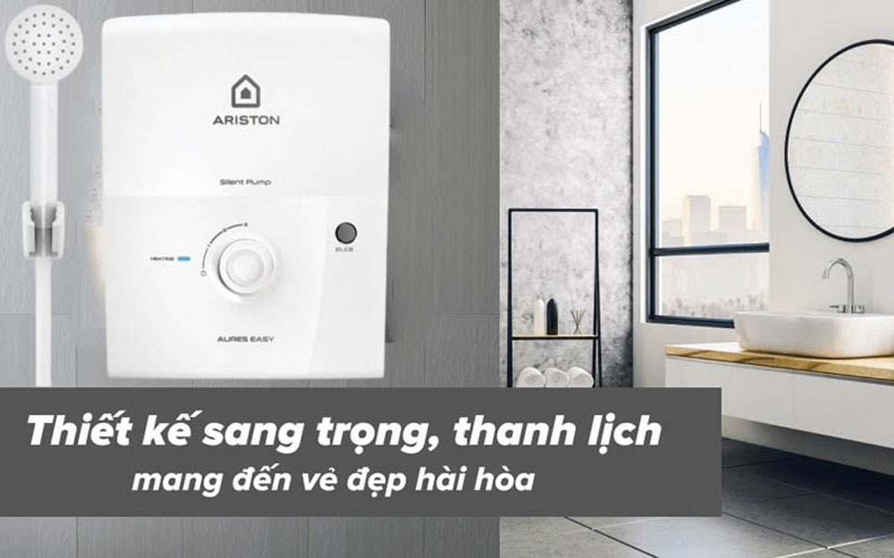 Máy nước nóng trực tiếp Ariston Aures Easy 4.5P - Hàng chính hãng