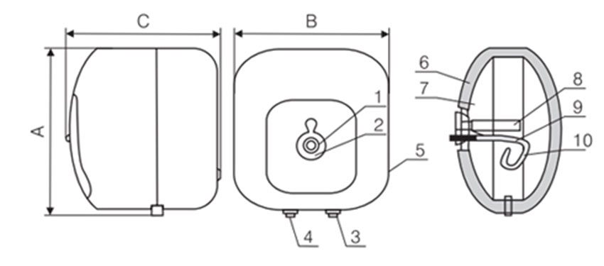 Máy nước nóng chống giật Ferroli Cubo 30 L - Hàng chính hãng
