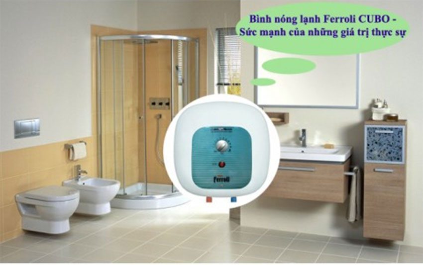 Máy nước nóng chống giật Ferroli Cubo 30 L - Hàng chính hãng