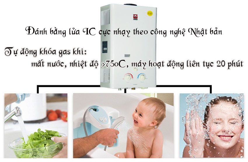 Máy nước nóng gas 5 lít Sakura SH-0506 - Hàng chính hãng