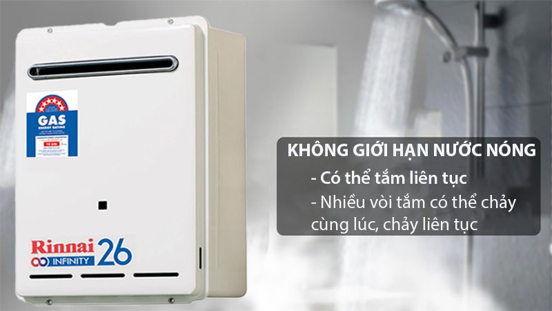 Máy nước nóng gas Rinnai REU-VRM2632WC-ASN - Hàng chính hãng