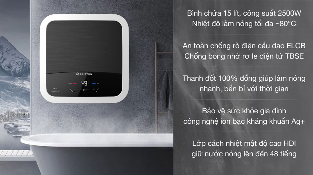 Máy nước nóng gián tiếp Ariston AN2 15 LUX-D - Hàng chính hãng