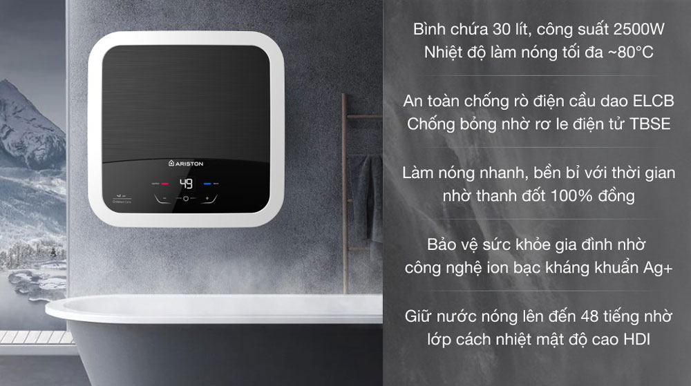 Máy nước nóng gián tiếp Ariston AN2 30 LUX-D  - Hàng chính hãng