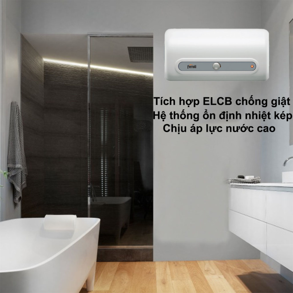 Máy nước nóng gián tiếp Ferroli QQ-AG+ 15L - Hàng chính hãng