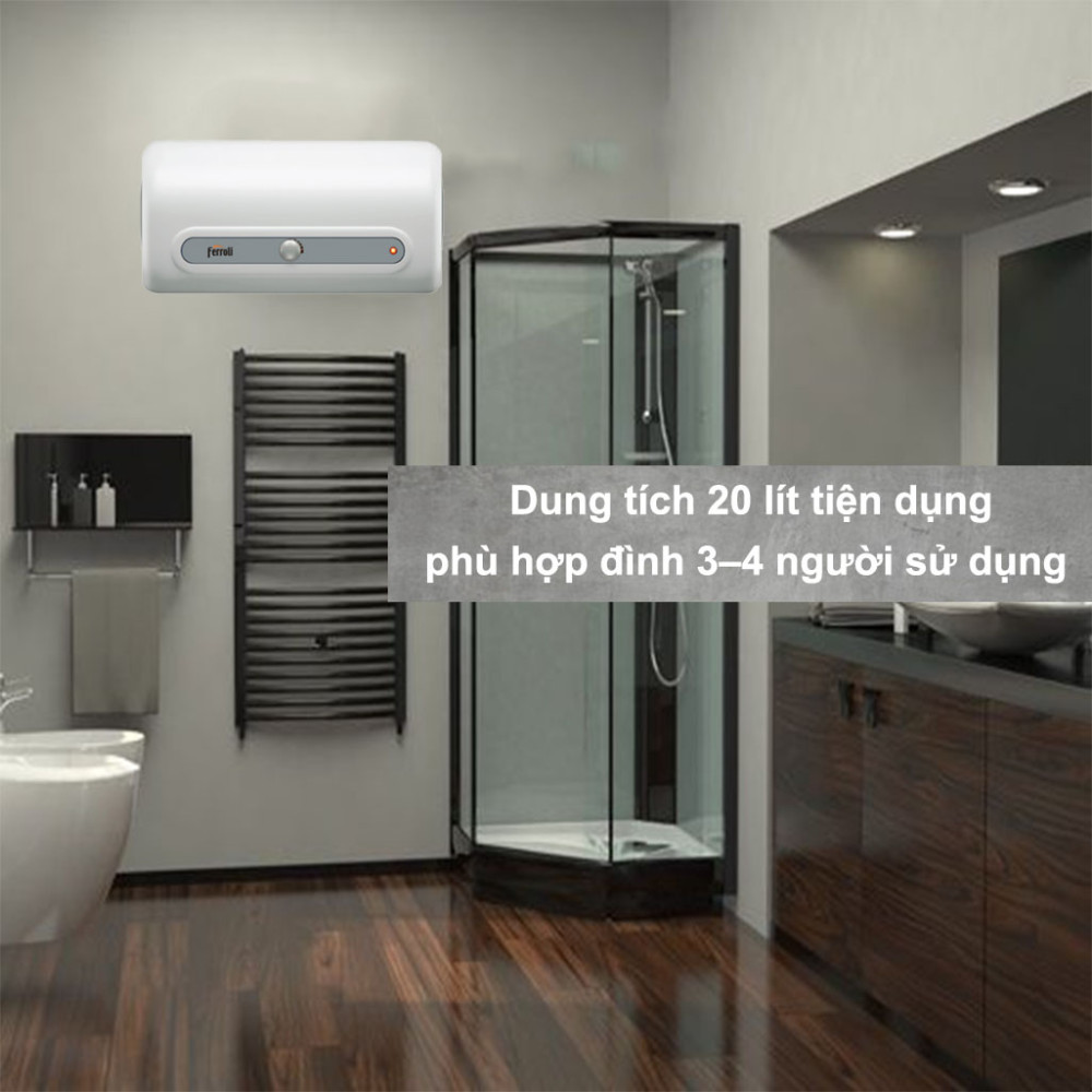 Máy nước nóng gián tiếp Ferroli QQ-AG+ 20L - Hàng chính hãng