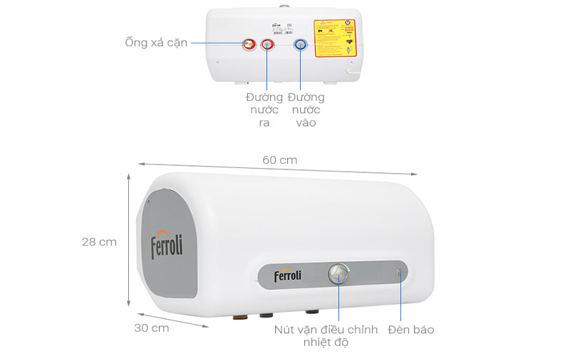 Máy nước nóng gián tiếp Ferroli QQ EVO ME 20L - Hàng chính hãng
