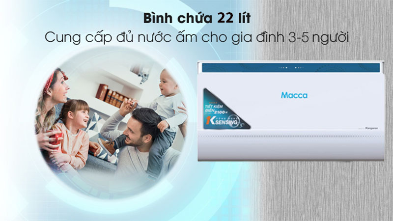 Dung tích của Máy nước nóng gián tiếp Kangaroo KG75A2