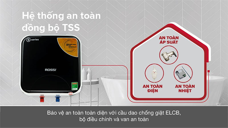 Bình nước nóng gián tiếp Rossi S-Series RSS-30SQ - Hàng chính hãng