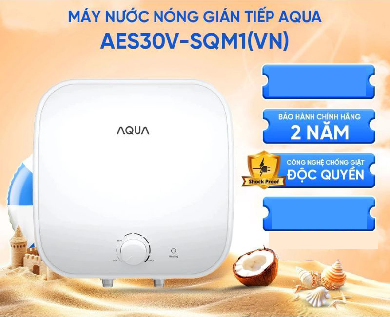 Máy nước nóng gián tiếp Aqua AES30V-SQM1(VN) - Hàng chính hãng