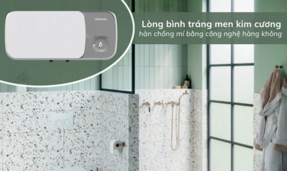 Ruột bình tráng men kim cương nhân tạo, hạn chế rò rỉ nước