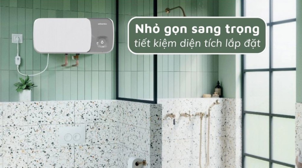Kích thước nhỏ gọn, dễ dàng lắp đặt nằm ngang trên tường