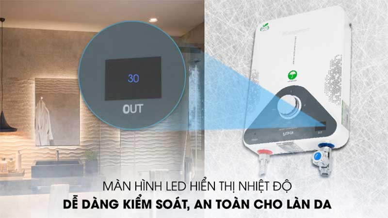 Máy nước nóng hồng ngoại Kangaroo KG588W - Hàng chính hãng