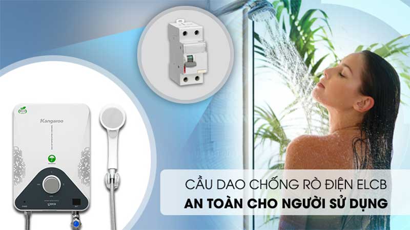 Máy nước nóng hồng ngoại Kangaroo KG588W - Hàng chính hãng