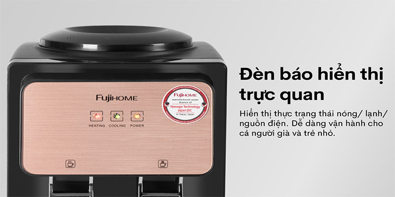 Cây nước nóng lạnh để bàn mini Fujihome WD03E - Hàng chính hãng