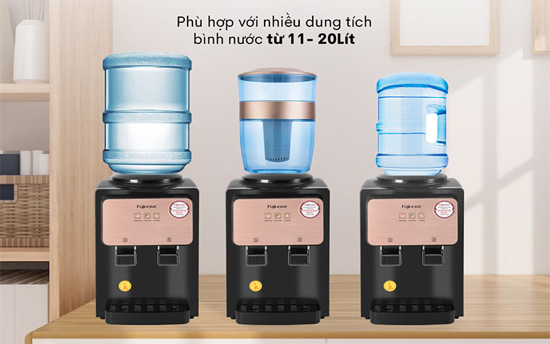 Cây nước nóng lạnh để bàn mini Fujihome WD03E - Hàng chính hãng