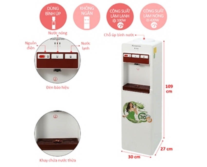 Máy nước nóng lạnh Kangaroo KG34A3 - Hàng chính hãng