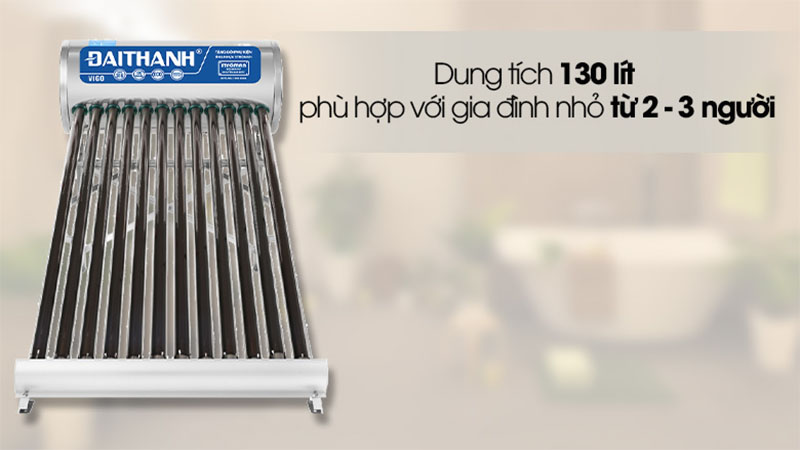 Máy nước nóng năng lượng mặt trời Đại Thành 130 lít Vigo 58-12 - Hàng chính hãng