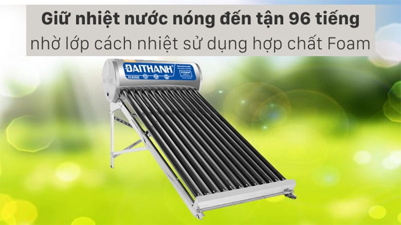 Máy nước nóng năng lượng mặt trời Đại Thành 130 lít Classic 58-12 - Hàng chính hãng