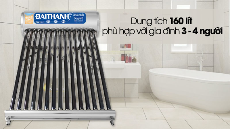 Máy nước nóng năng lượng mặt trời Đại Thành 160 lít Classic 58-15 - Hàng chính hãng