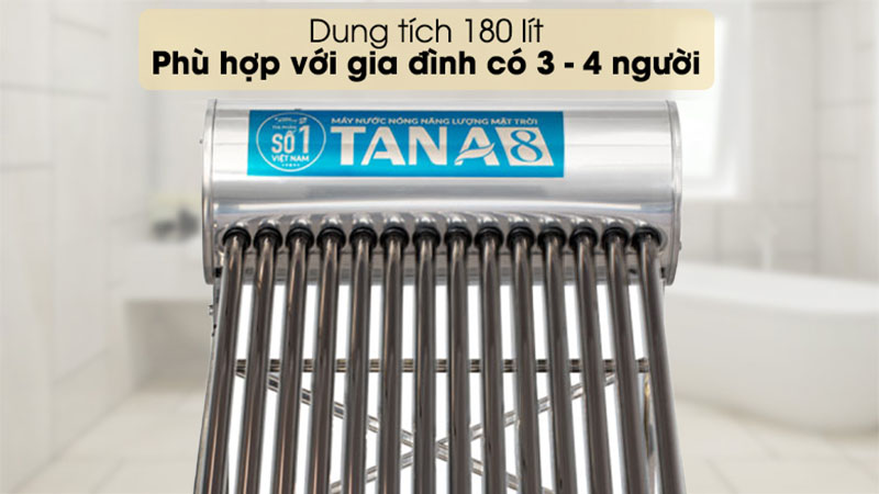 Máy nước nóng năng lượng mặt trời GO 58-18 Tân Á 8 TA8-180 - Hàng chính hãng