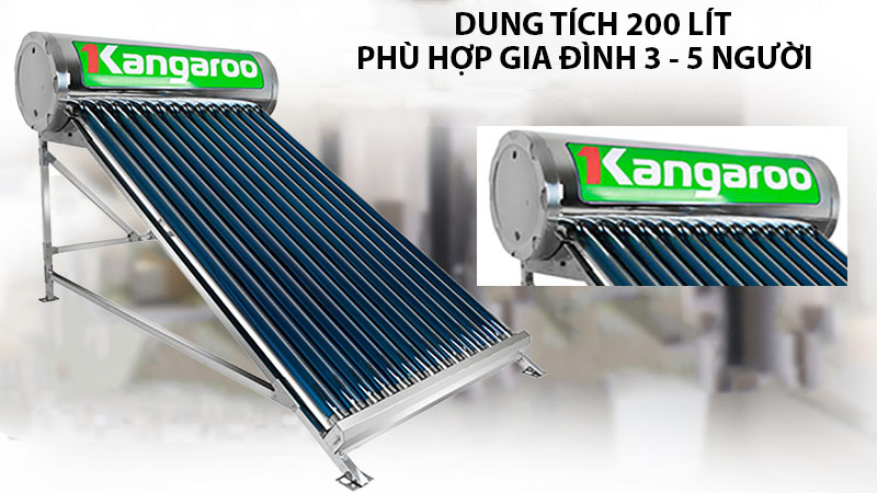 Máy nước nóng năng lượng mặt trời Kangaroo GD2020 - Hàng chính hãng