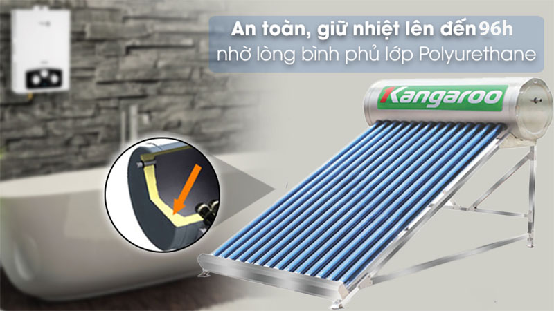 Máy nước nóng năng lượng mặt trời Kangaroo PT2832 - Hàng chính hãng