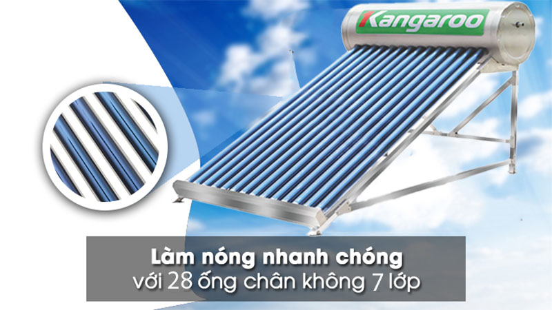 Máy nước nóng năng lượng mặt trời Kangaroo PT2832 - Hàng chính hãng