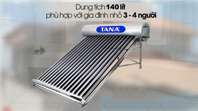Dung tích bình chứa nước của Máy nước nóng năng lượng mặt trời Tân Á TA-GO 58-14