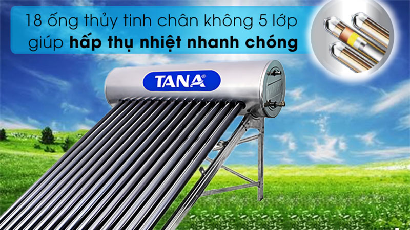 Máy nước nóng năng lượng mặt trời Tân Á TA-GO 58-18 - Hàng chính hãng