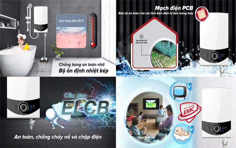 Máy nước nóng trực tiếp Ariston AURES SMC45PE-SBS-VN - Hàng chính hãng