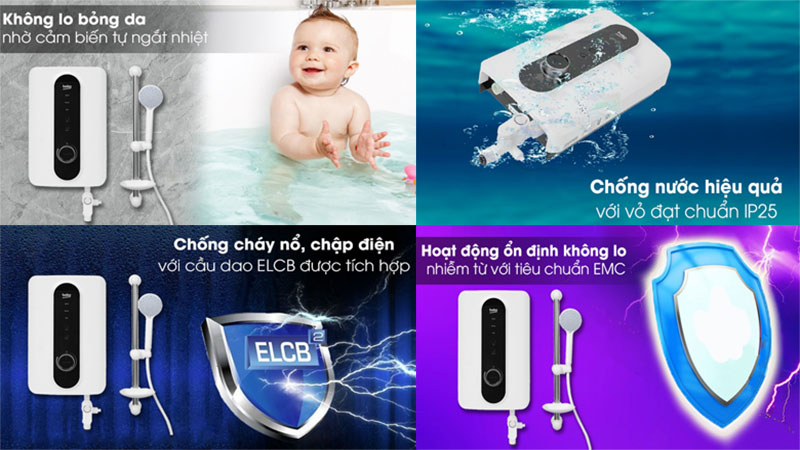 Máy nước nóng trực tiếp Beko 4500W BWI45S2N-213 - Hàng chính hãng