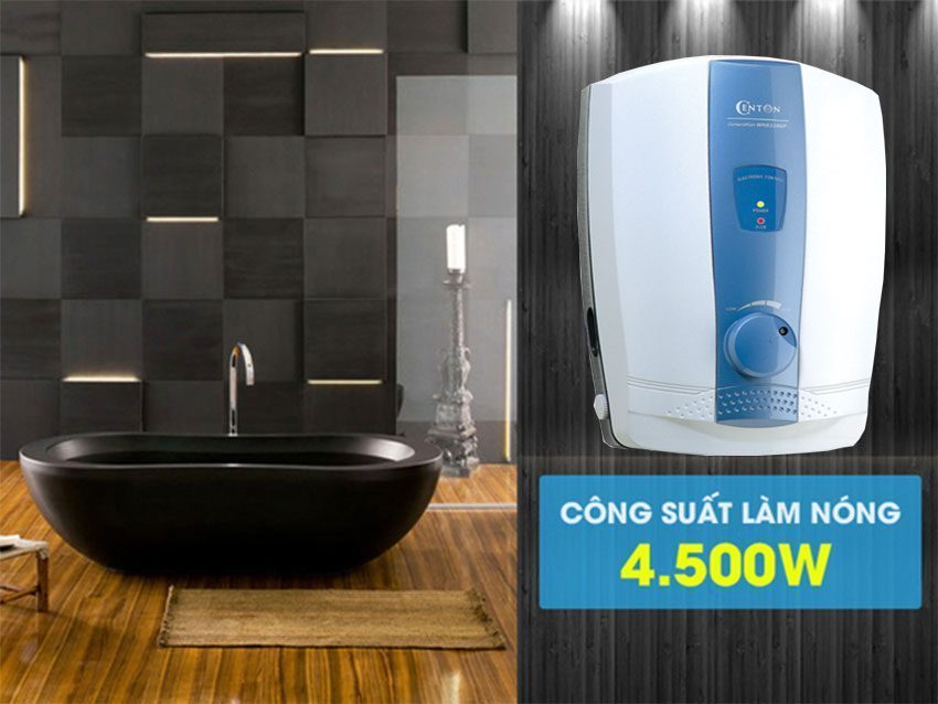 Công suất của máy nước nóng trực tiếp Centon WH8338E-EMC