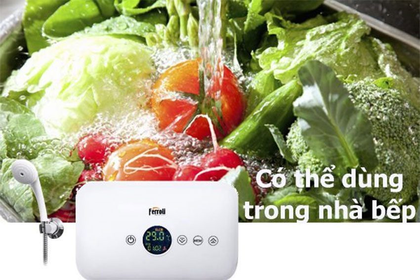 Thiết kế tiện lợi của bình tắm nước nóng trực tiếp Ferroli RITA FS-4.5 DE