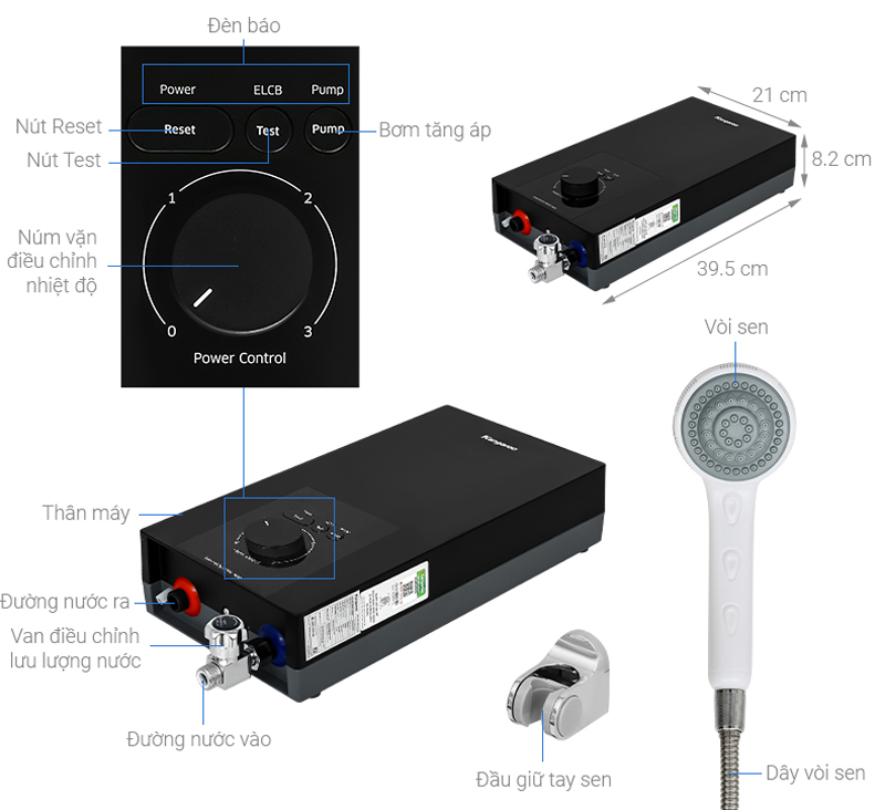 Máy nước nóng trực tiếp Kangaroo KGWD45P2 - Hàng chính hãng