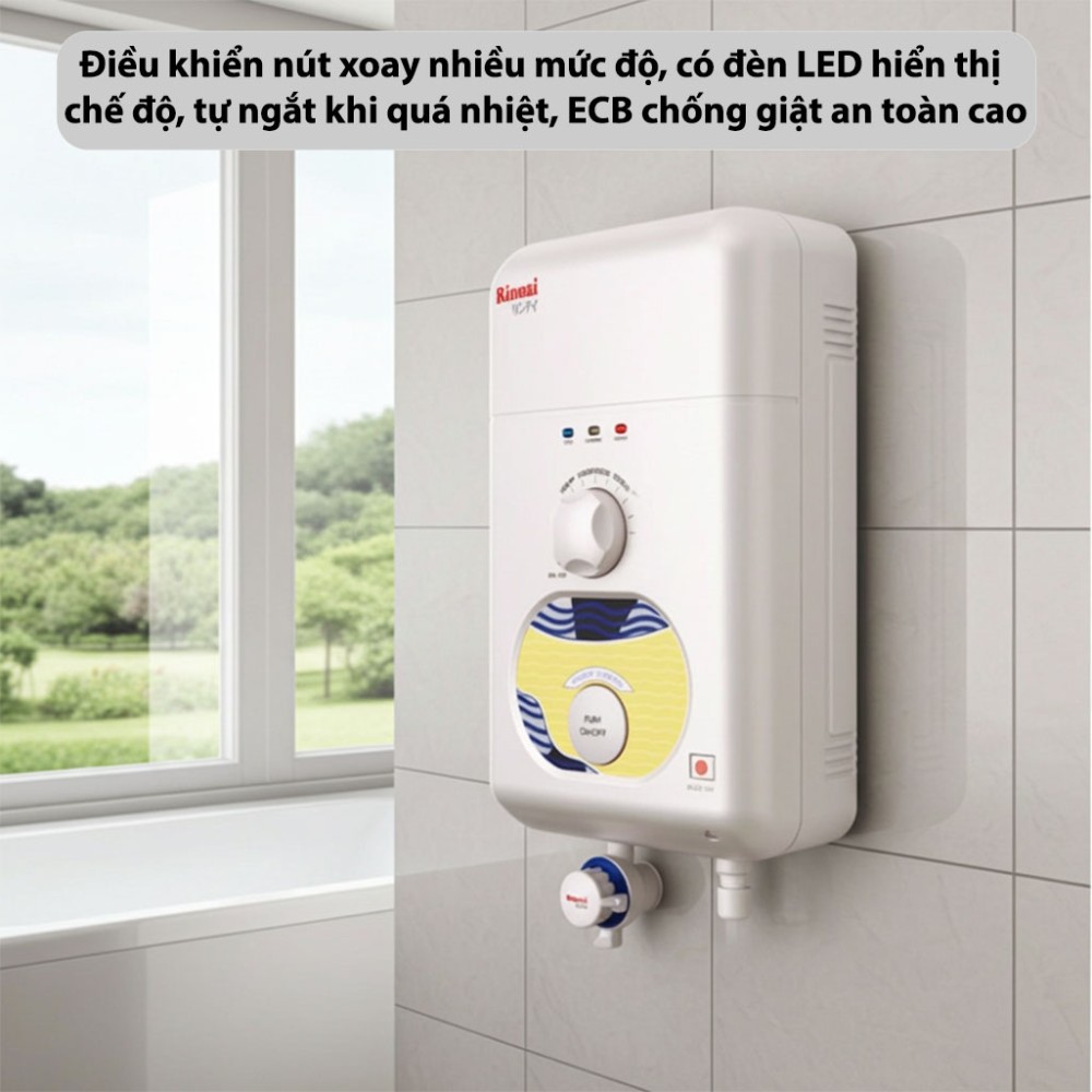 Máy nước nóng trực tiếp Rinnai RE-275WH(G) điều khiển đơn giản dễ sử dụng