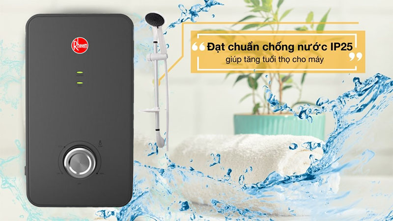 Chất liêu chống nước của Máy nước nóng trực tiếp Rheem RH-688E-BK