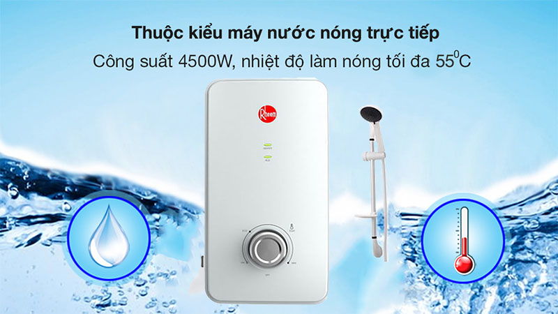 Máy nước nóng trực tiếp Rheem RH-688EPI-WT - Hàng chính hãng