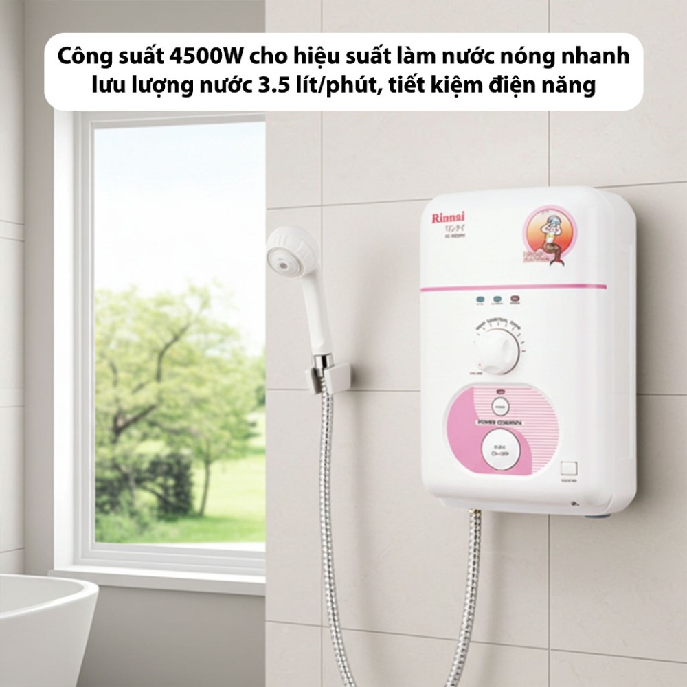 Máy nước nóng trực tiếp Rinnai RE-450WH công suất mạnh mẽ cho hiệu suất cao