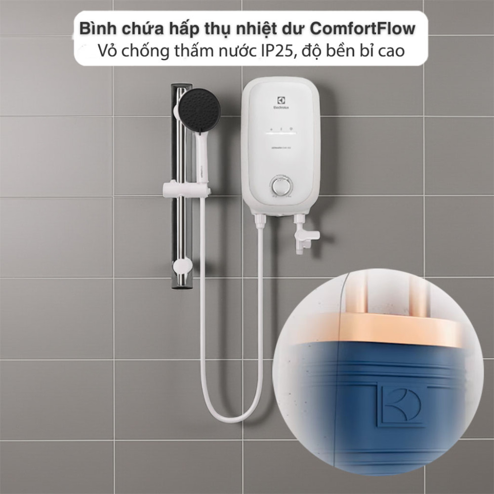 Máy nước nóng trực tiếp UltimateHome 500 4.5kW Electrolux EWE451QX-W4 - Hàng chính hãng