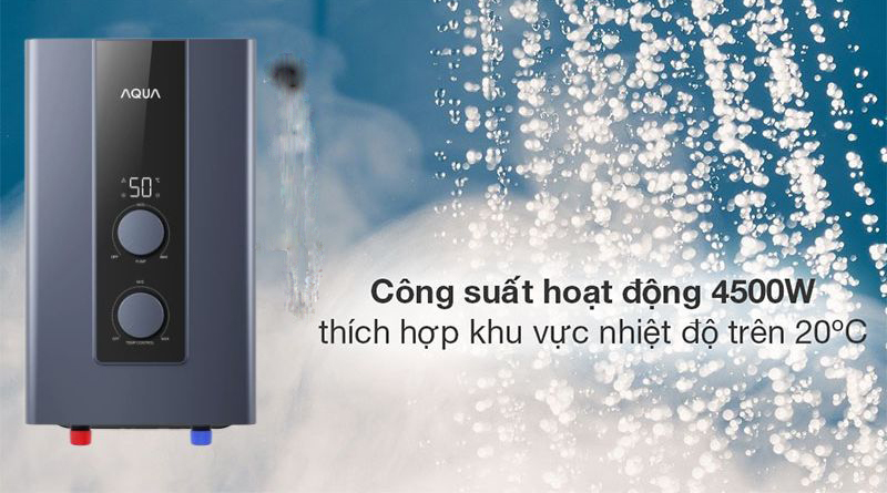 Máy nước nóng trực tiếp Aqua AEI45E-FP3CB(VN) - Hàng chính hãng