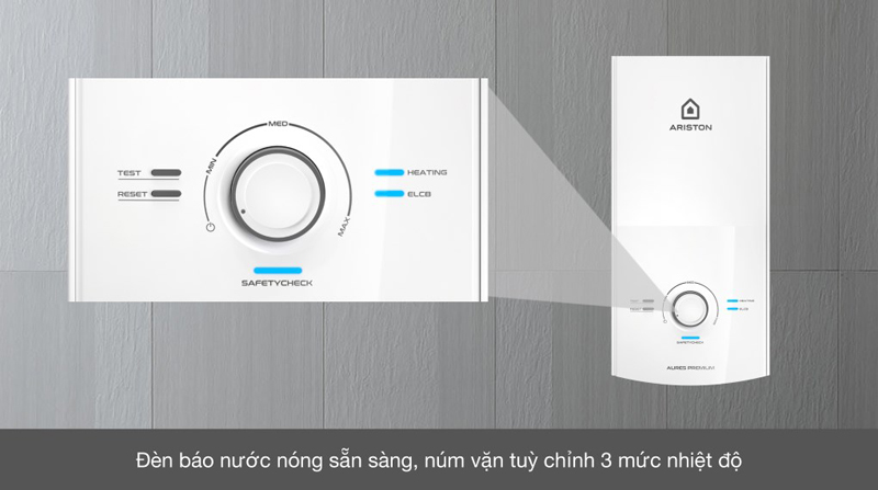 Máy nước nóng trực tiếp Ariston AURES PREMIUM 4.5 - Hàng chính hãng
