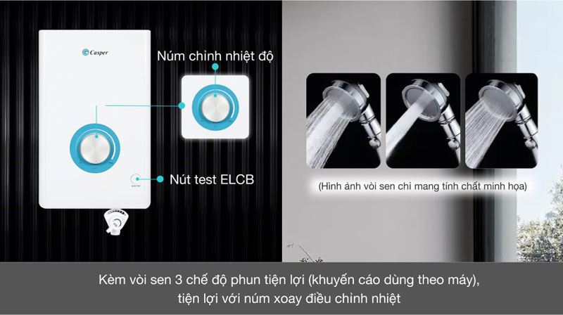 Máy nước nóng trực tiếp Casper 4500W EN-45TH11 - Hàng chính hãng