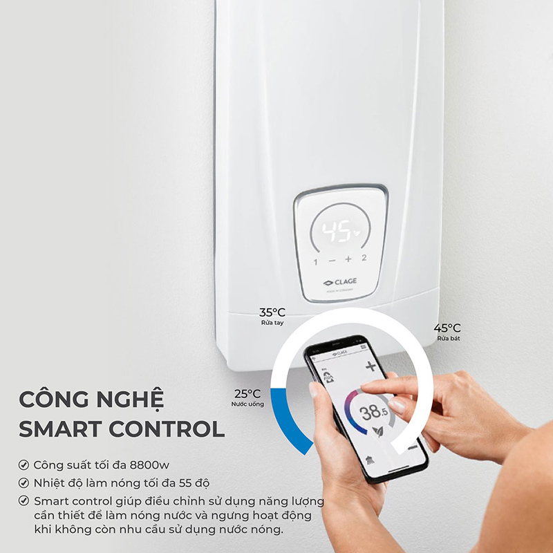 Máy nước nóng trực tiếp Clage CEX9 PLUS - Hàng chính hãng